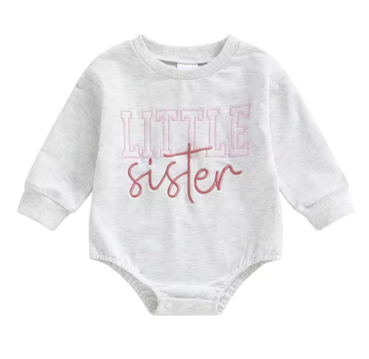 Embroidered Little Sister Romper