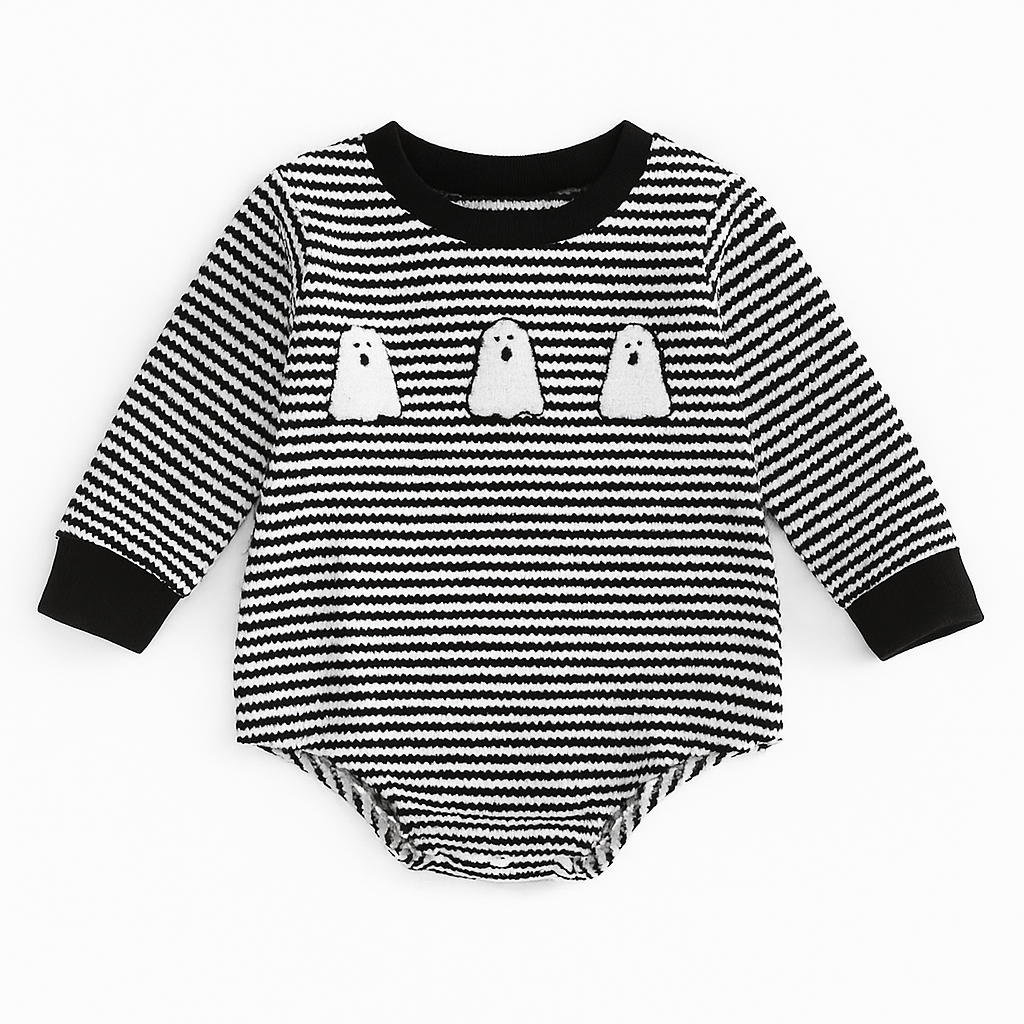 Striped Ghost Romper