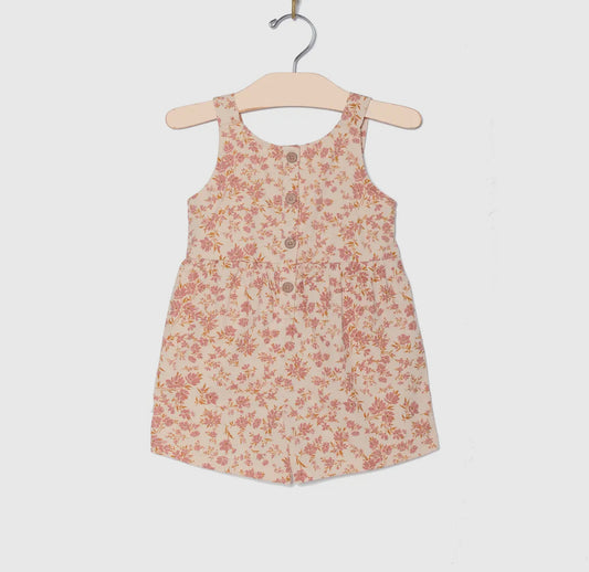 City Mouse Tank Romper- Blush Floral