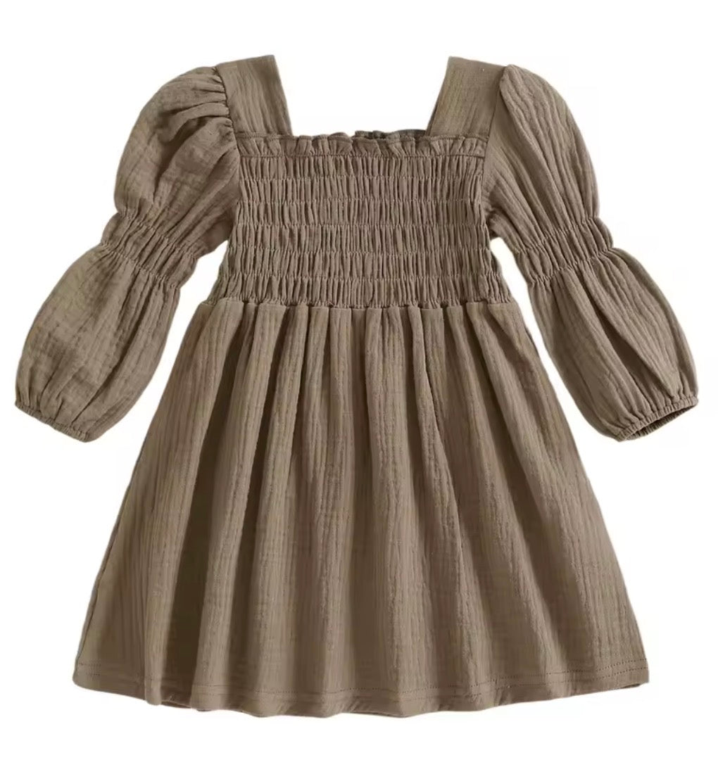 Brown Muslin Dress 3-4 years