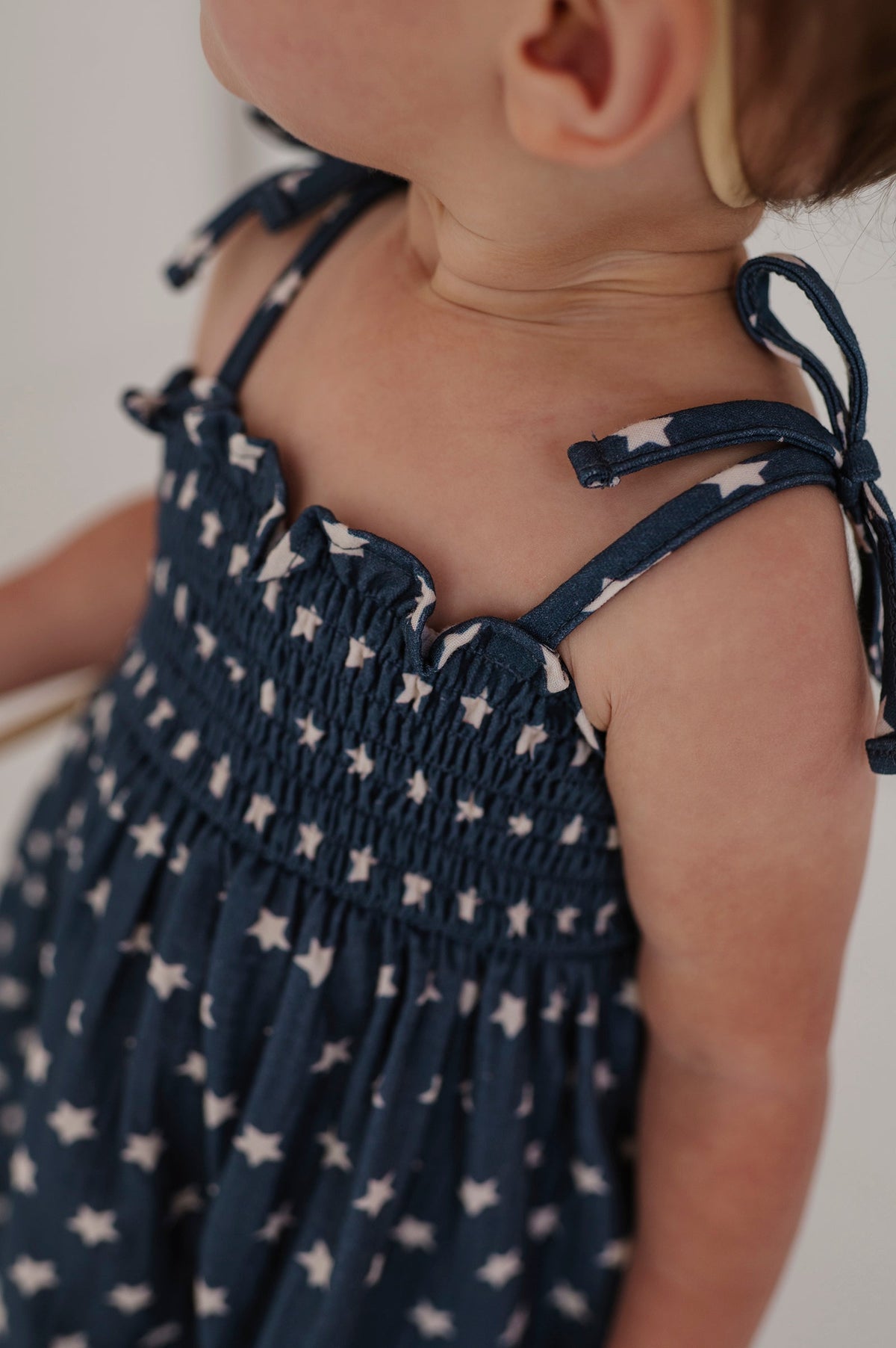 Baby Girl Tiered Mini Dress Set in American Stars