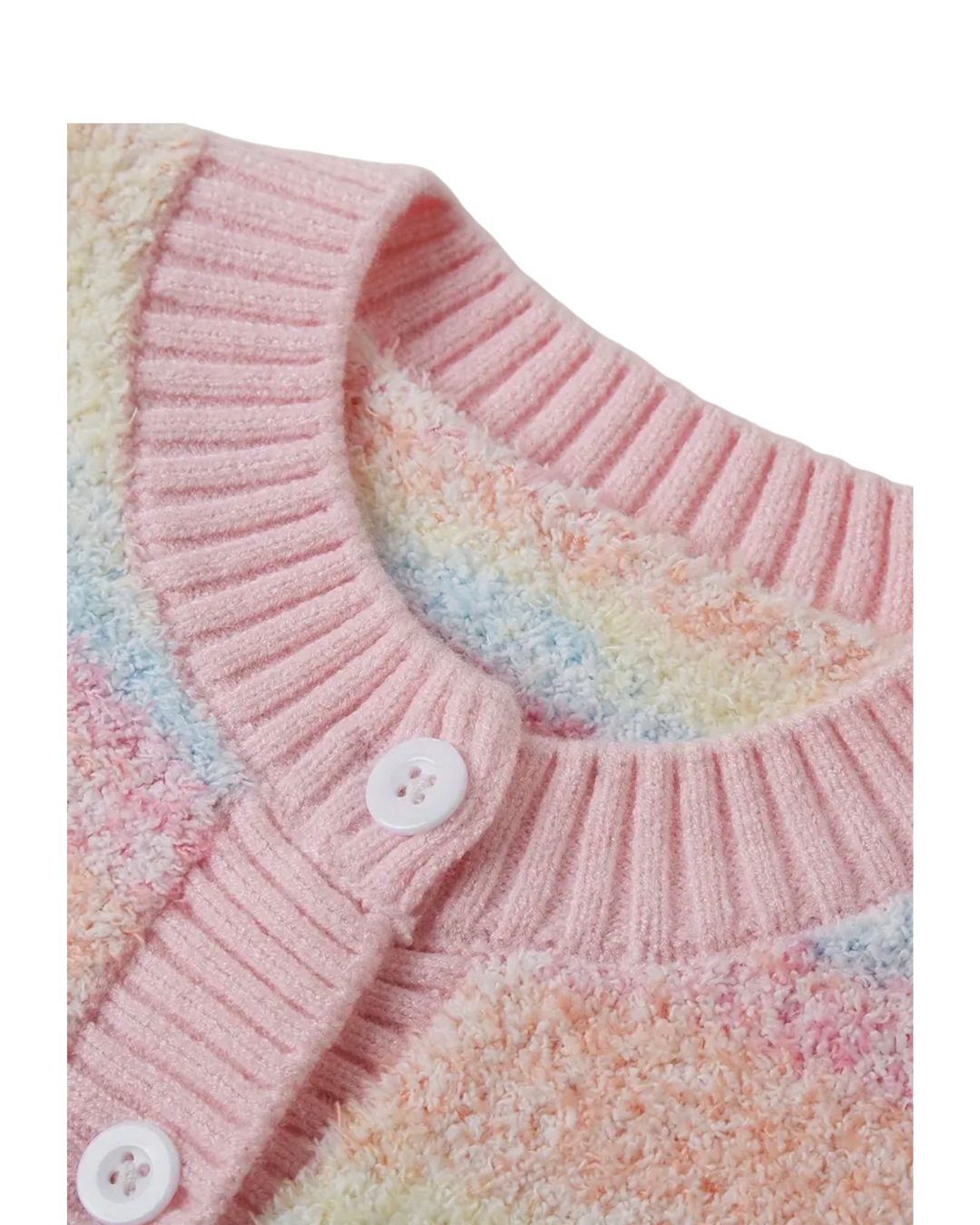 Pastel Rainbow Striped Cardigan