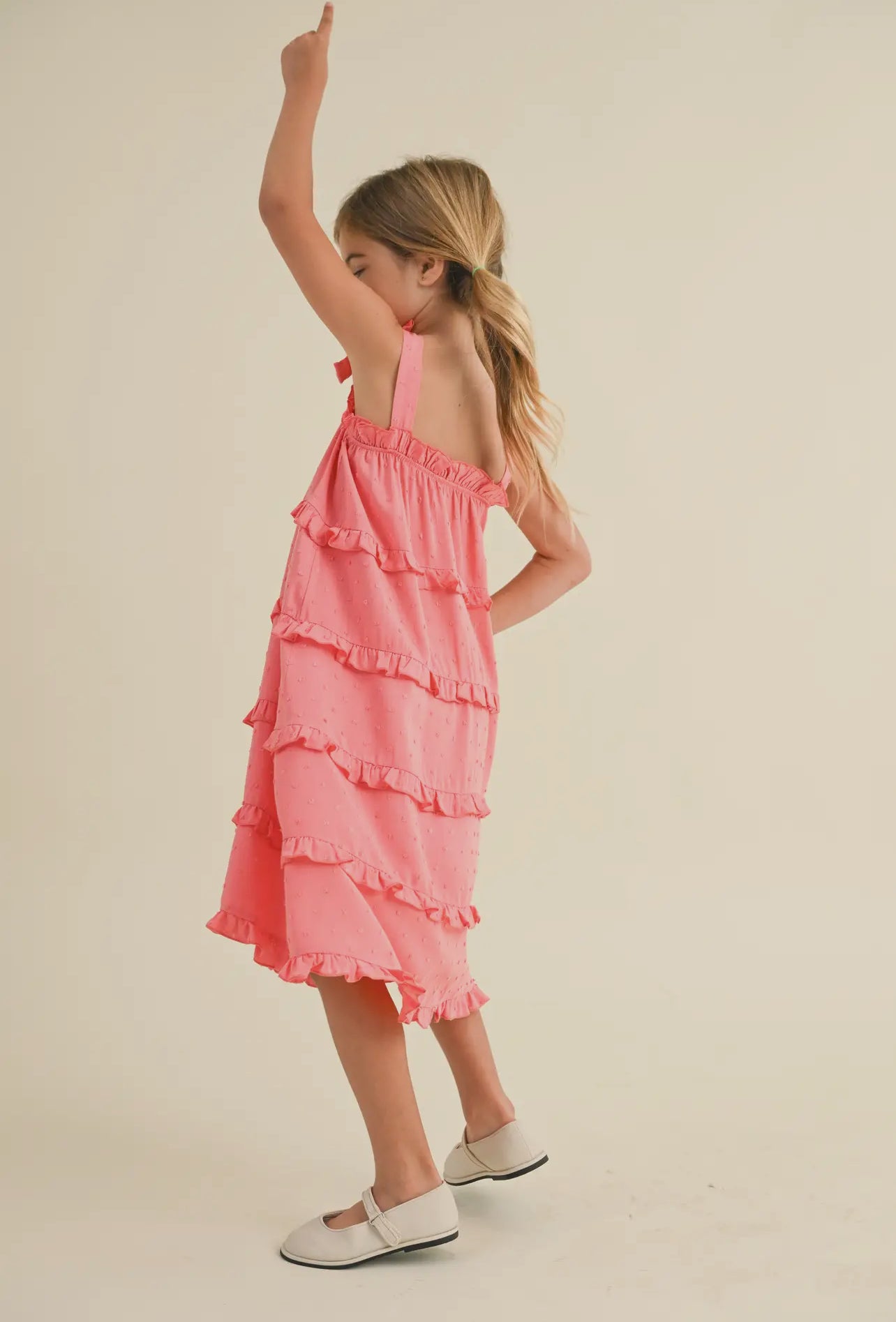 Woven Tiered Midi Dress