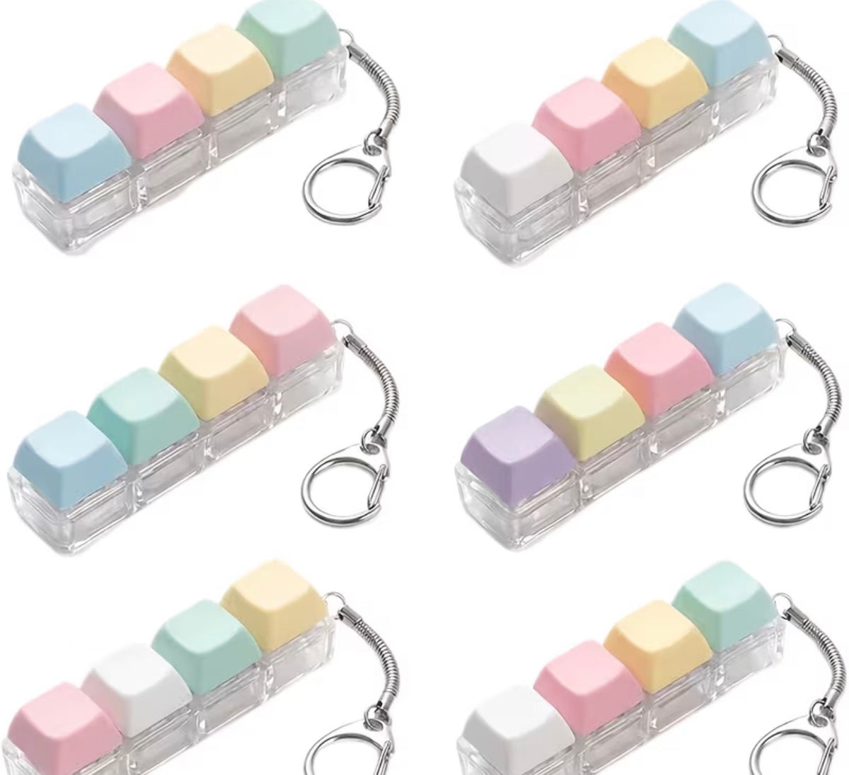 Miscellaneous Pastel Keychain Keyboard Clickers