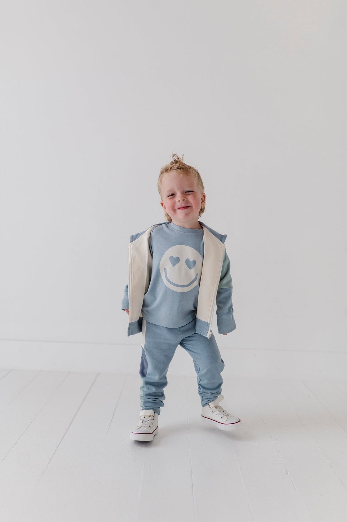 Boys Short Sleeve Tee in Heart Eyes Smile Face