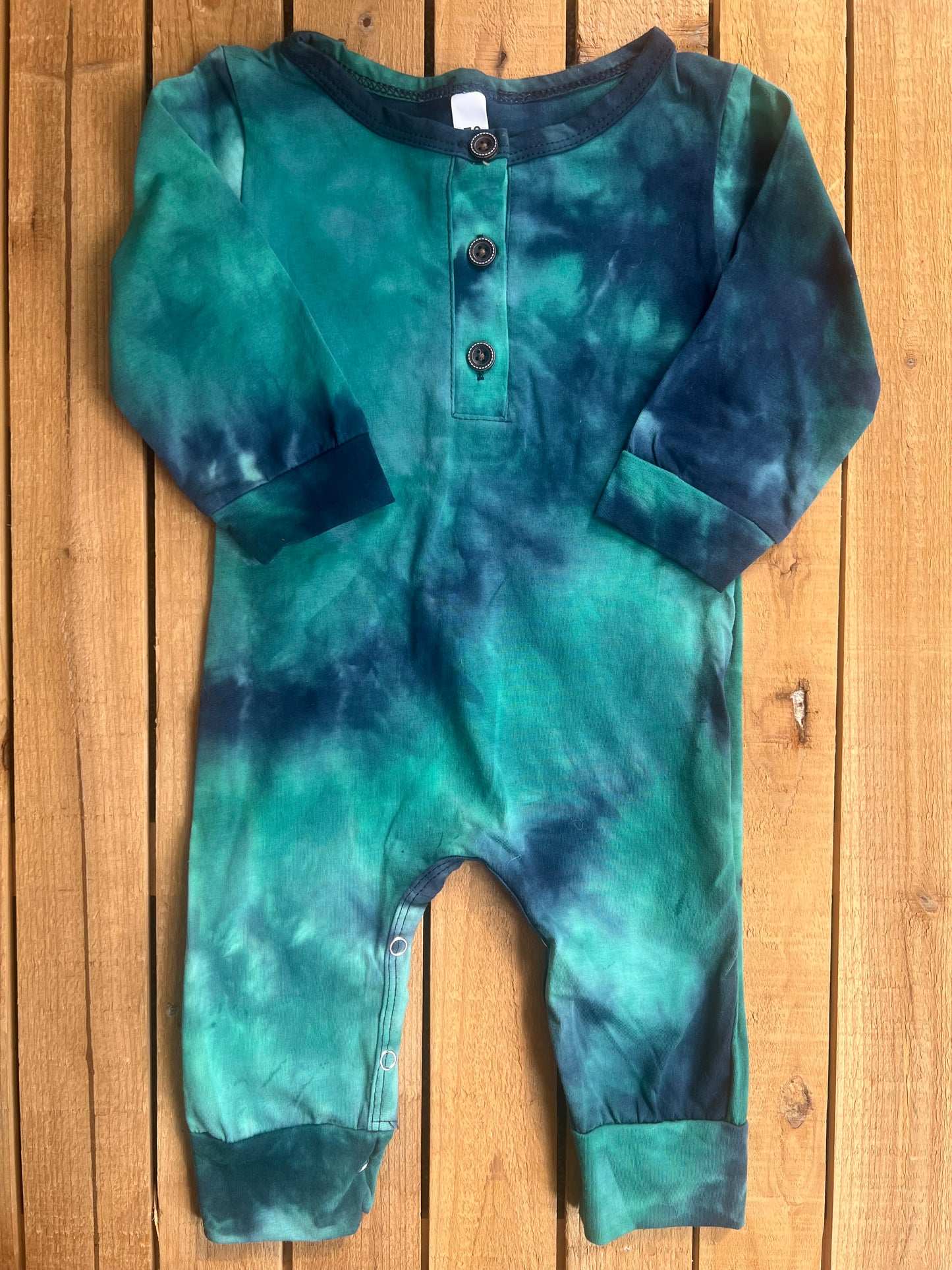 Blue Tie Dye Romper