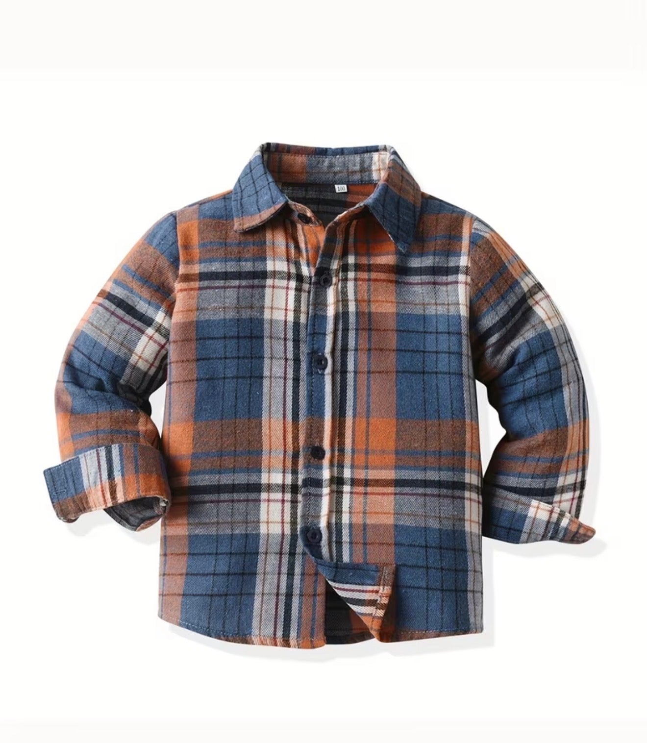 Navy Plaid Button Up