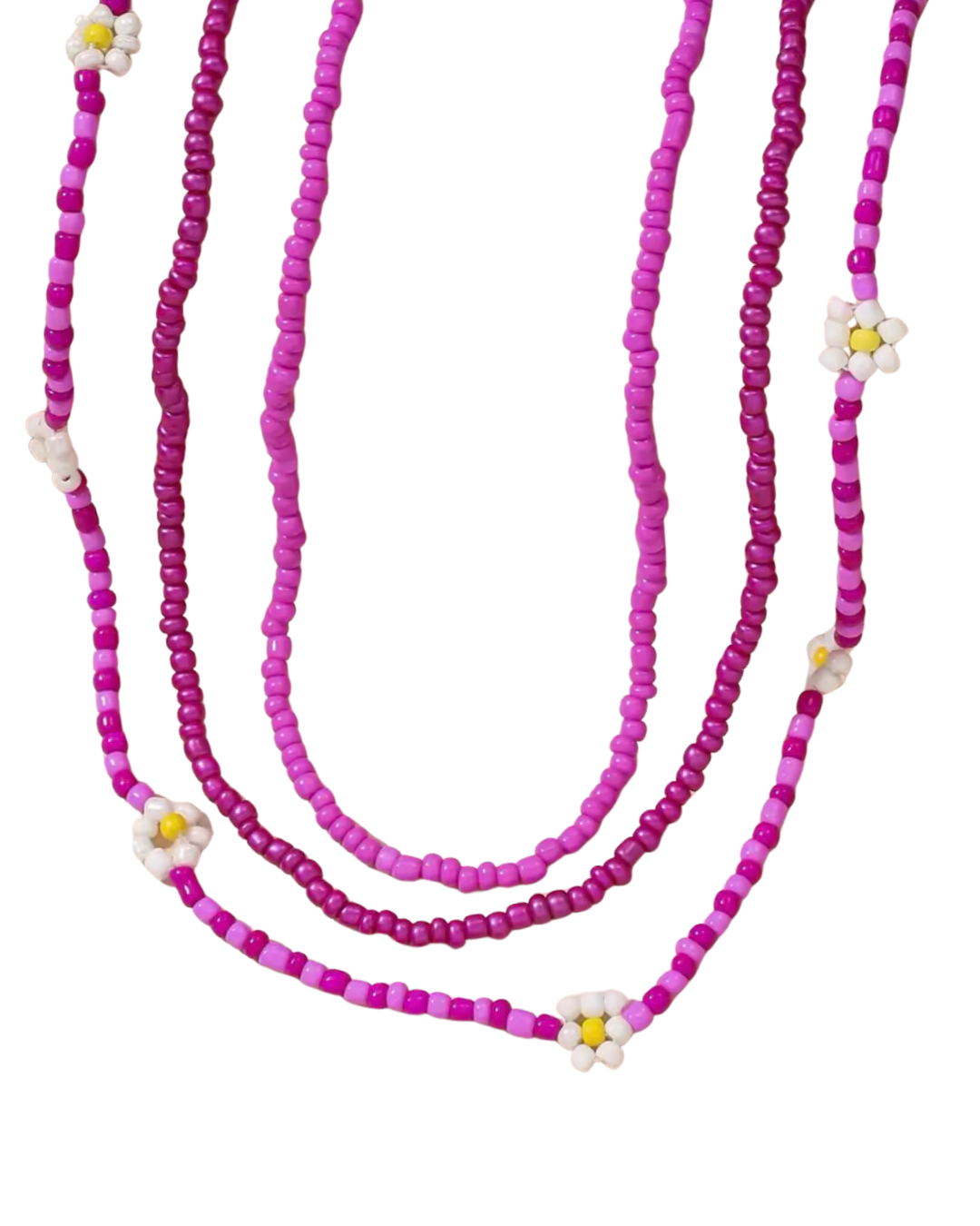 Purple Daisy Necklace Set