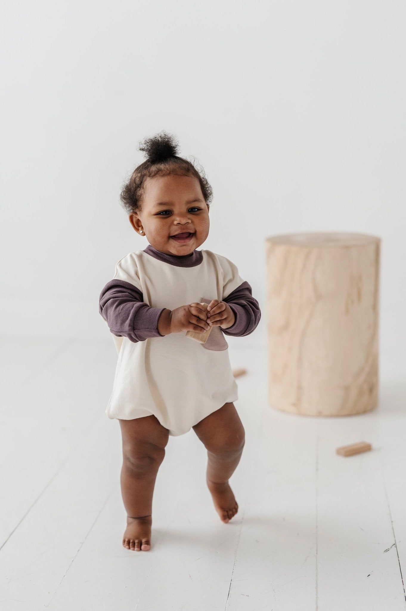 Baby Girl Colorblock Romper