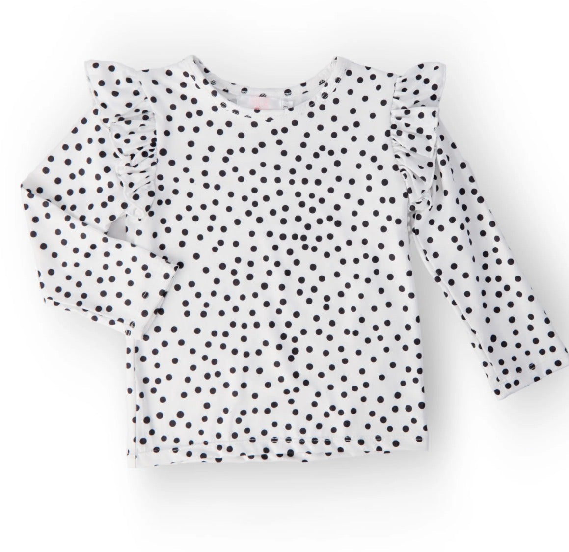Scattered Dot Ruffle Sleeve Top