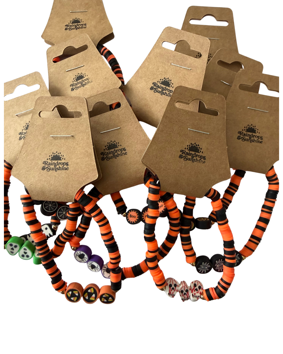 Miscellaneous Halloween Clay Bead Bracelets