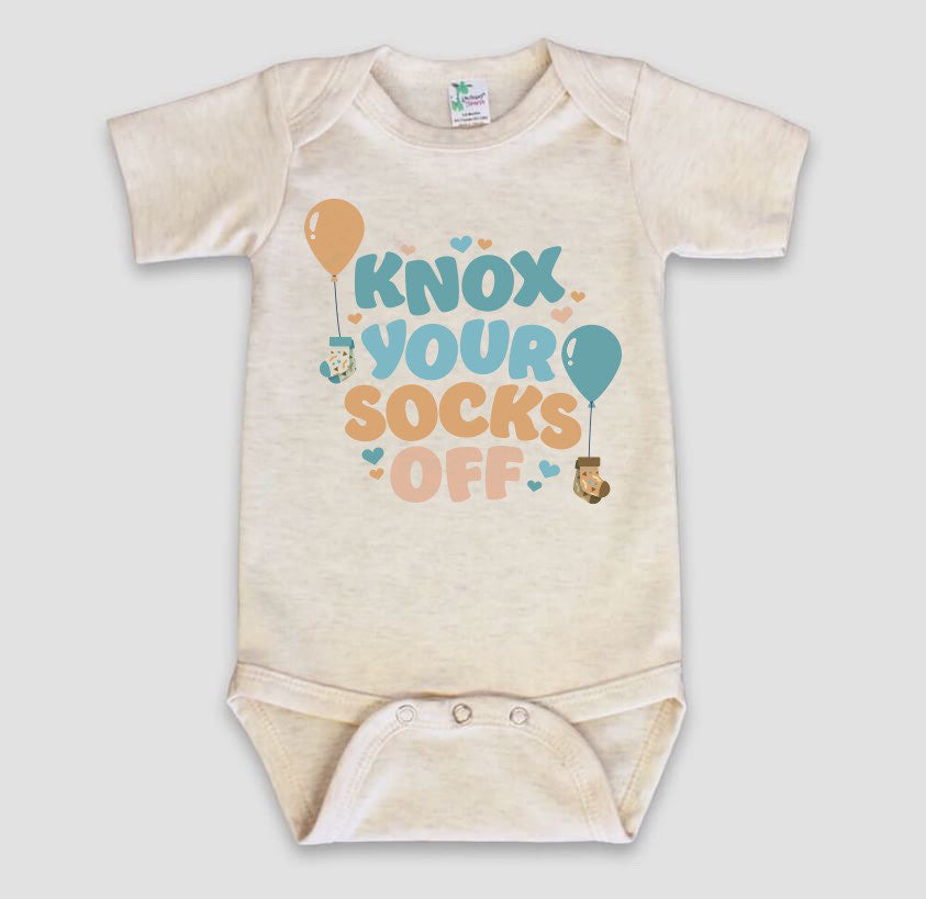 Knox Your Socks Off Short Sleeve Onesie Preorder