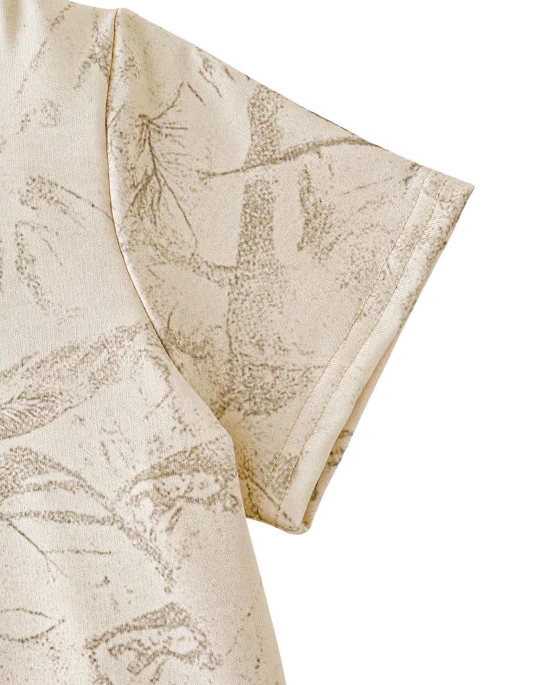 Neutral Leaves Shorts Set