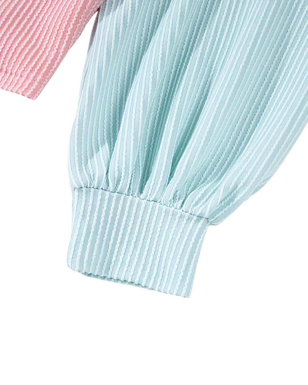 Color Block Ribbed Top