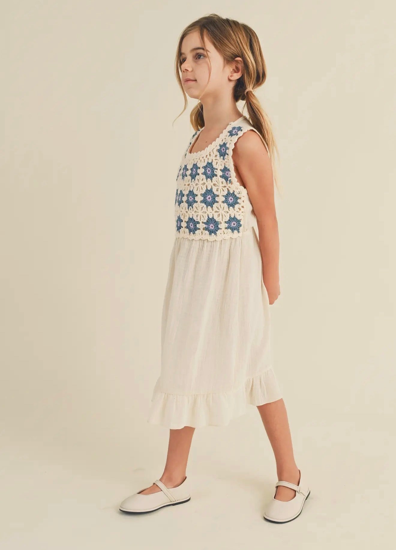 Crochet Woven Midi Dress