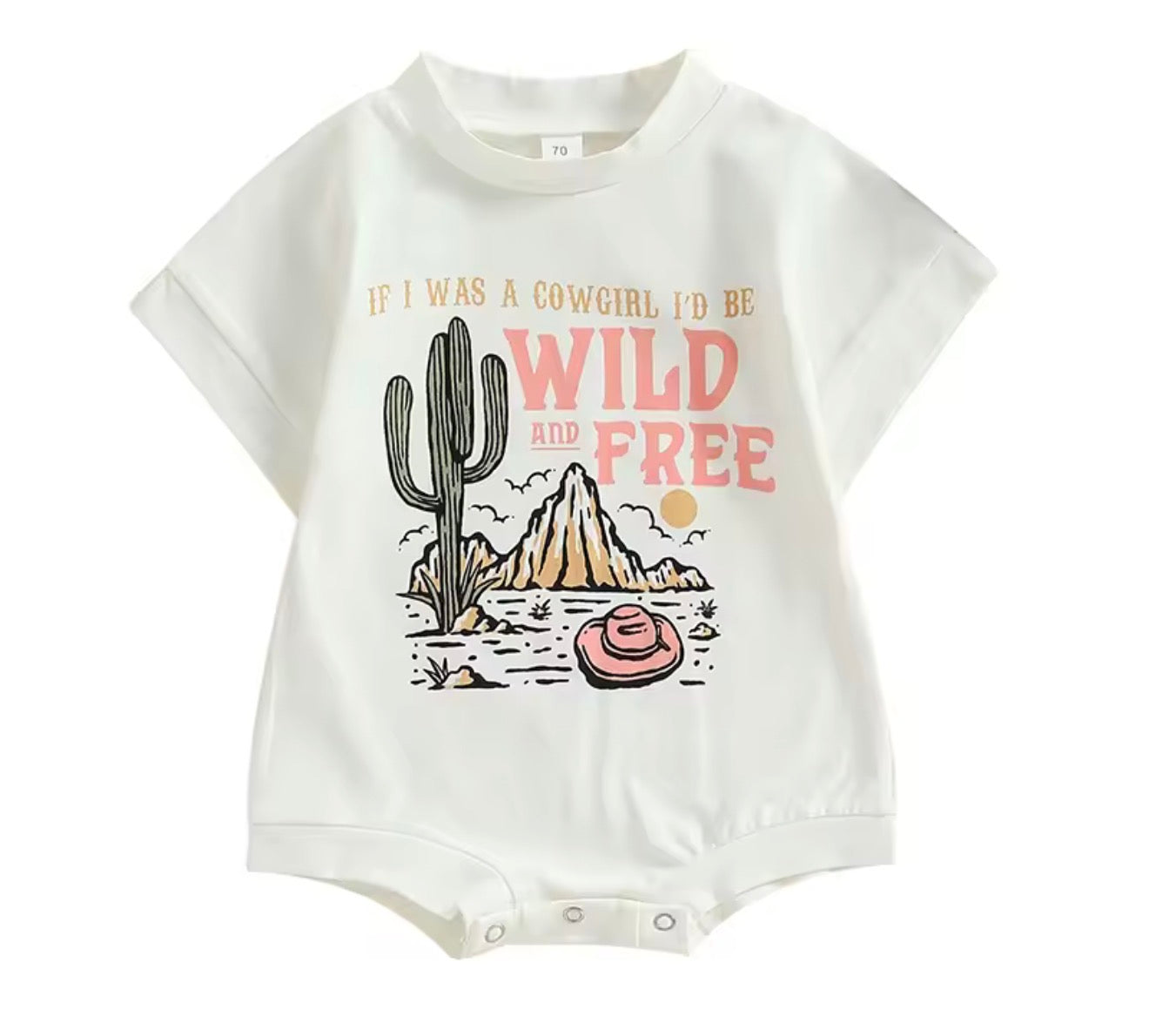 If I Was A Cowgirl I’d Be Wild and Free Romper