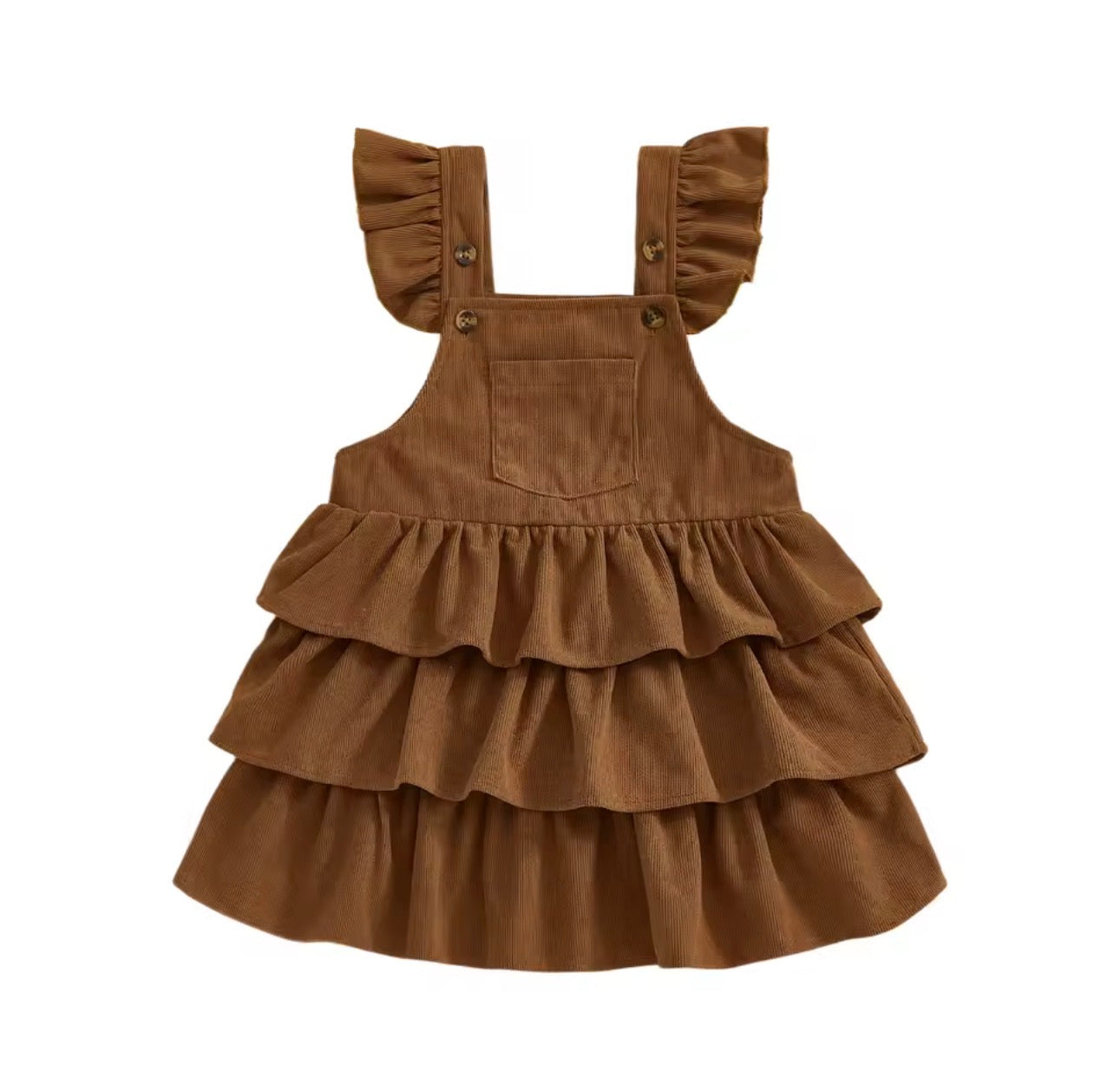 Tiered Corduroy Dress