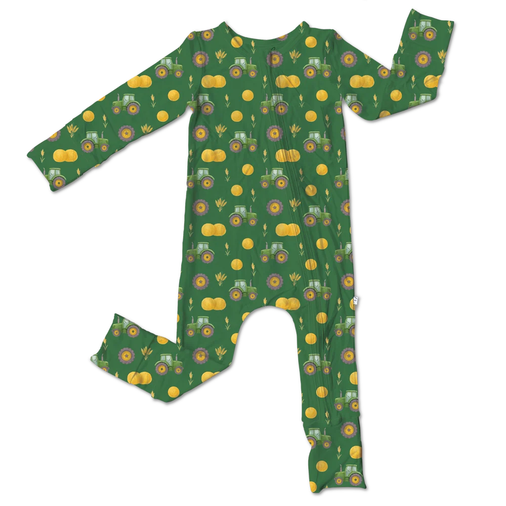 Braxton Tractors Bamboo Convertible Footie
