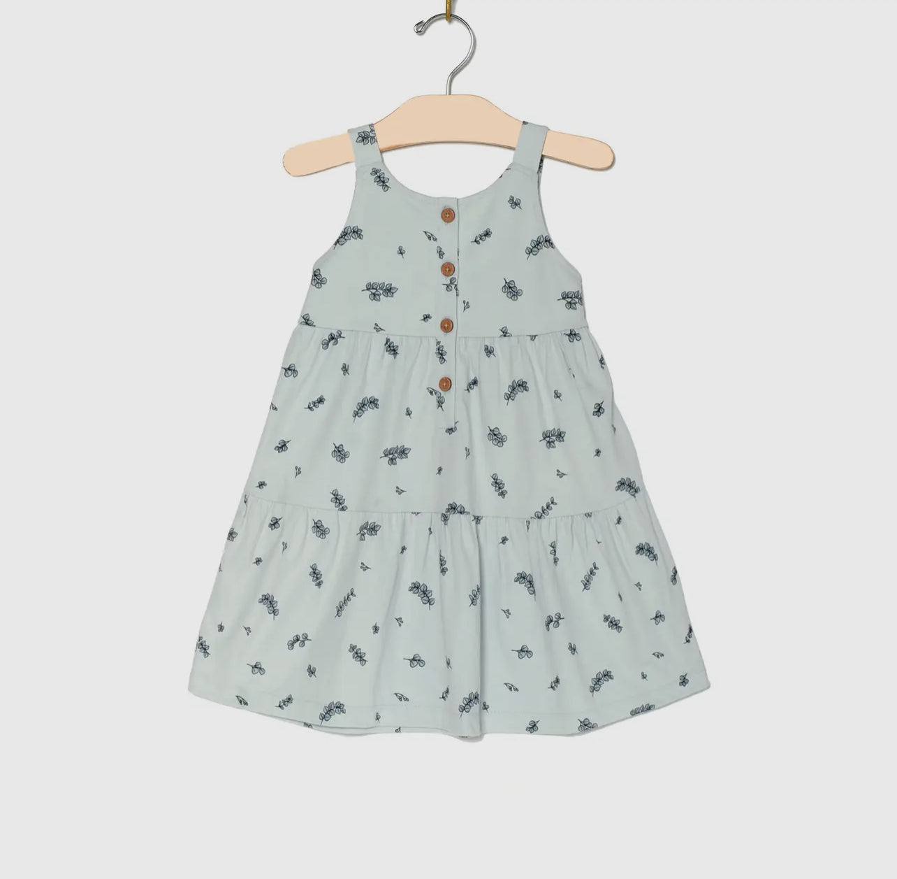 City Mouse Tiered Tank Dress- Eucalyptus