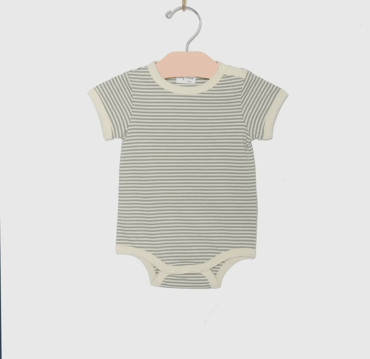 City Mouse Steel Stripe Onesie