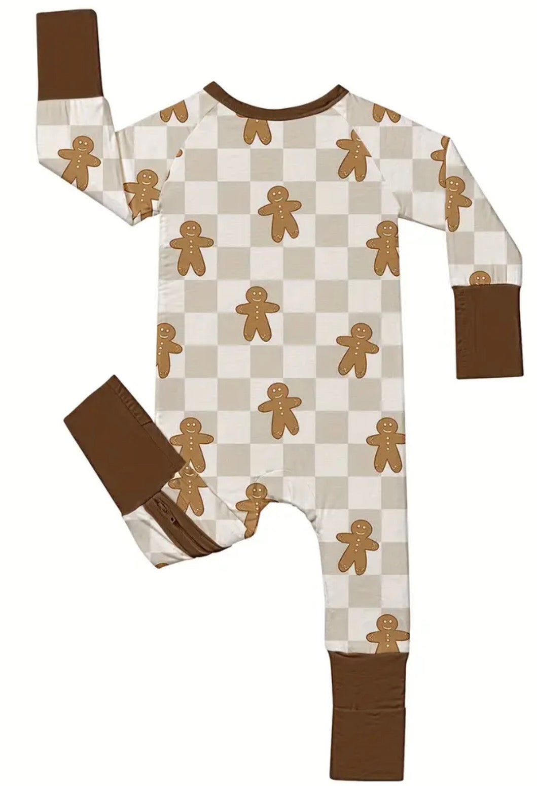 Checkered Gingerbread Bamboo Sleeper