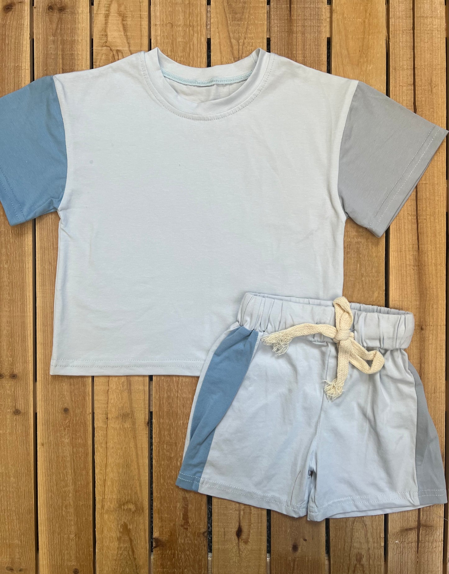 Blue Colorblock Set