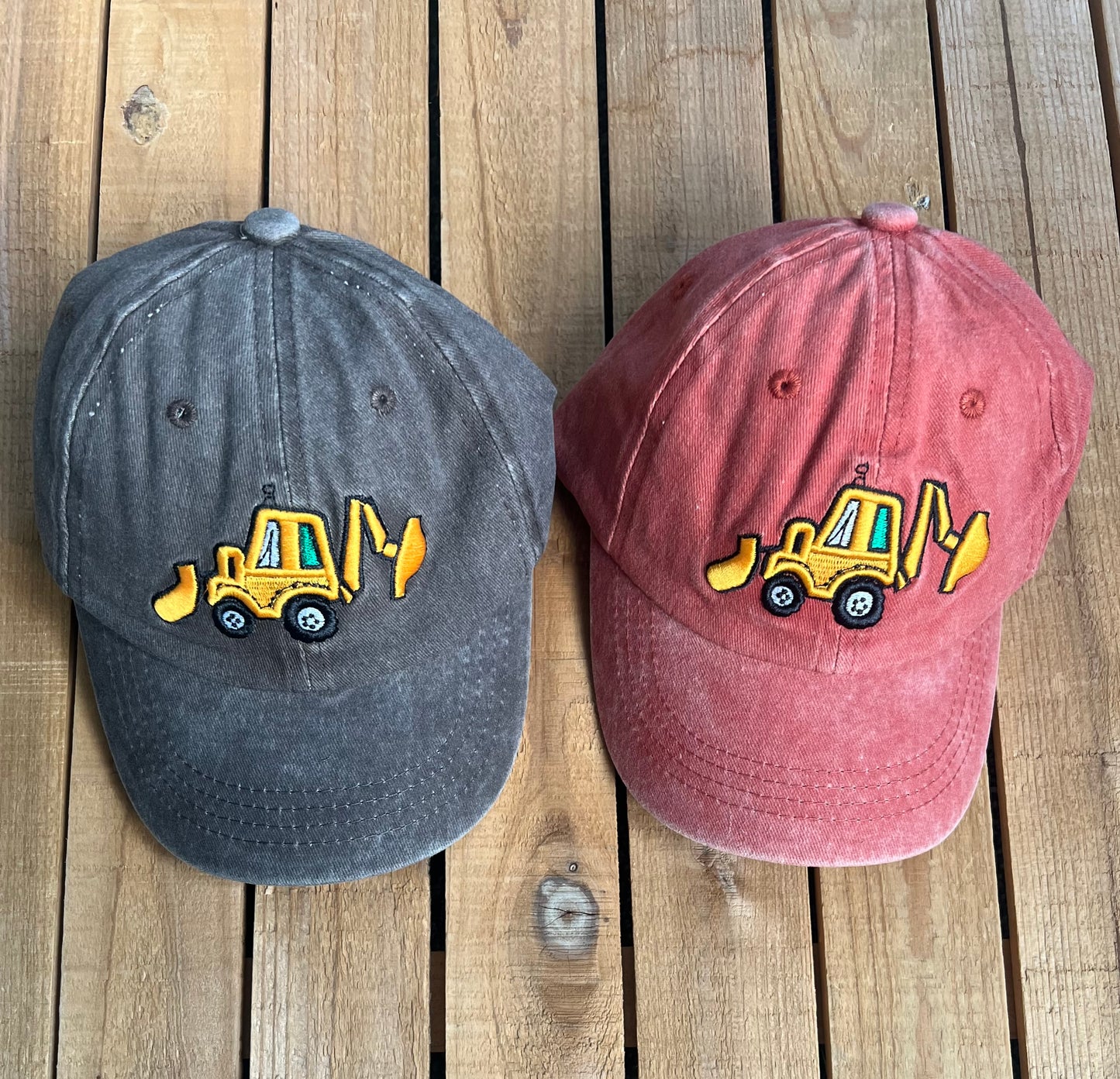 Acid Wash Embroidered Excavator Hat