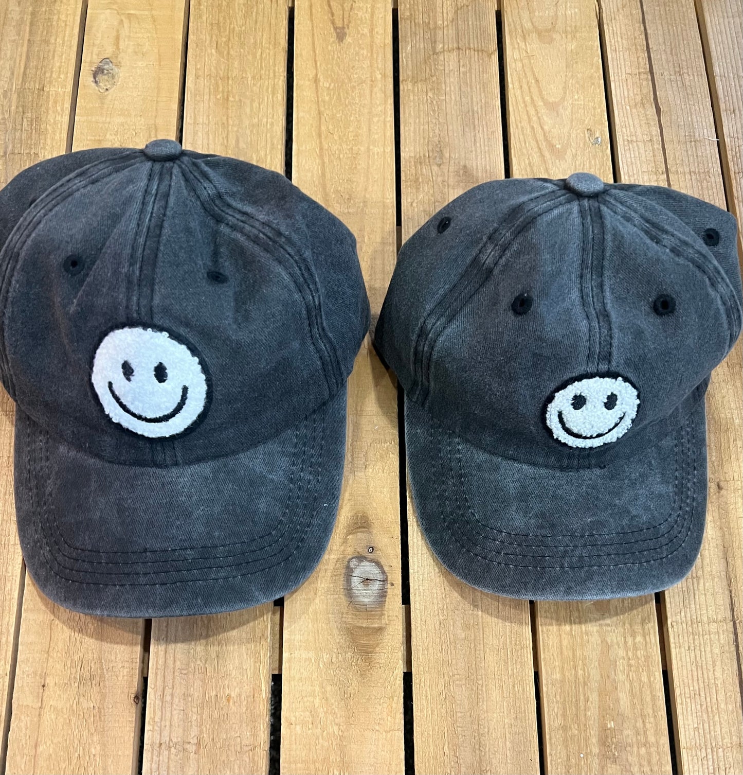 Mama & Mini Smiley Patch Hats
