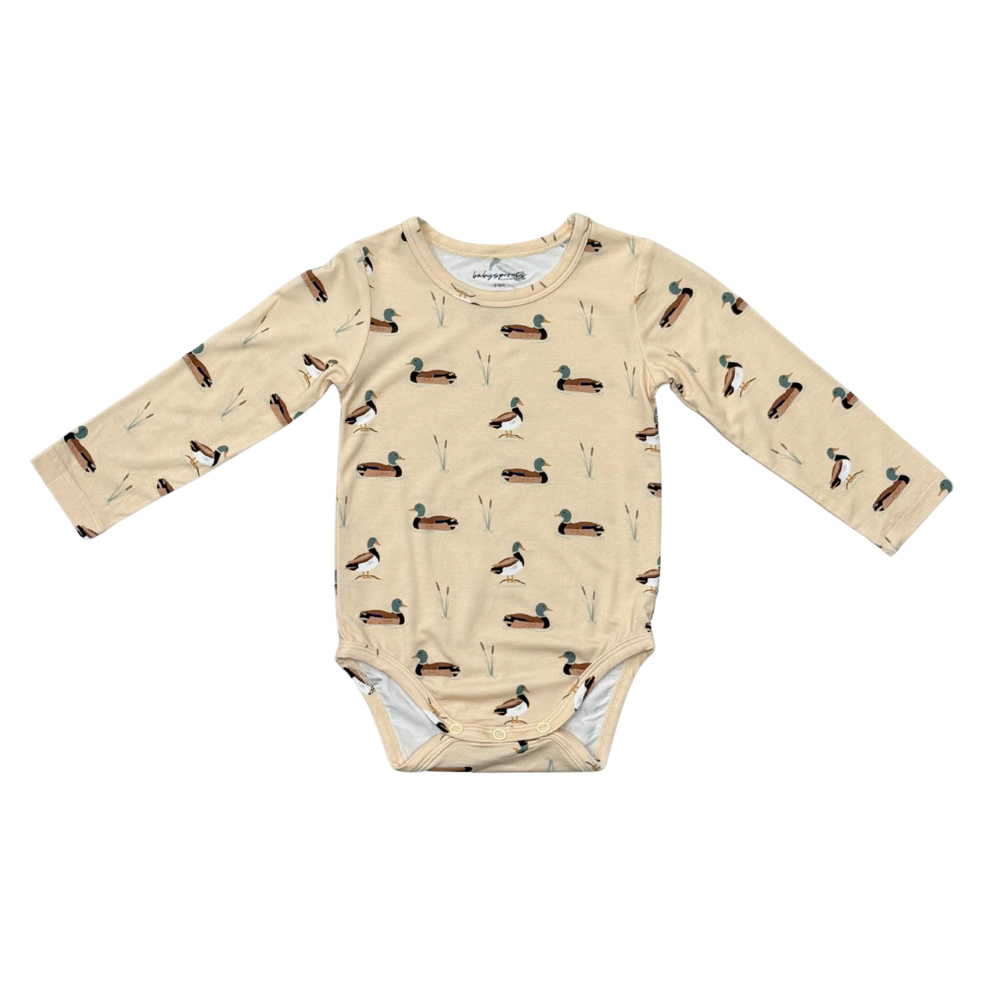 Baby Boy Long Sleeve Bodysuit in Mallard Ducks