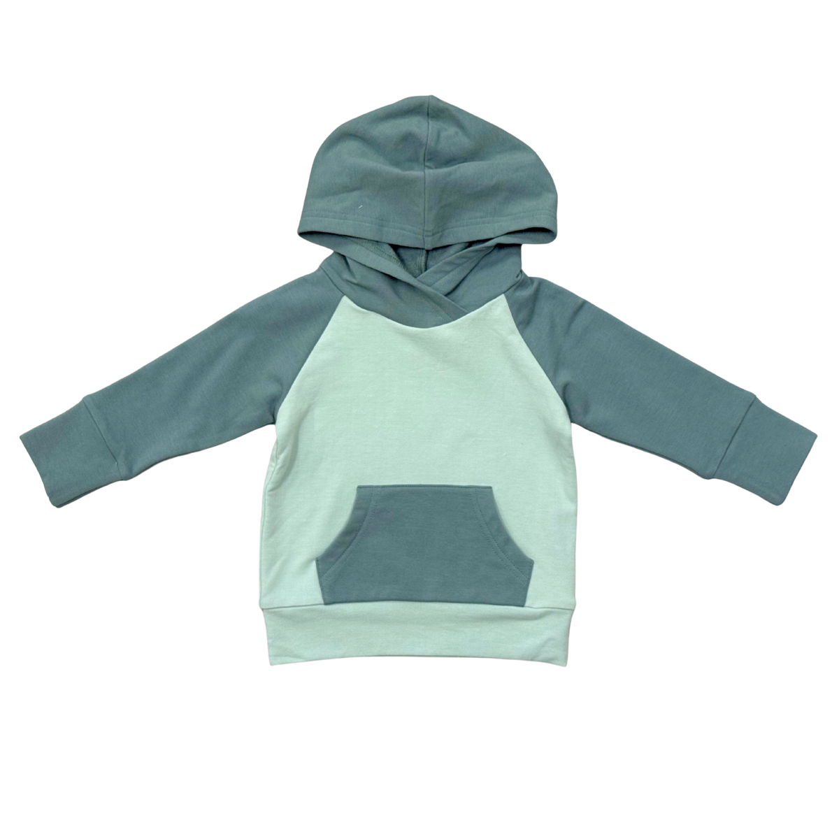 Boys Raglan Hoodie in Atlantic