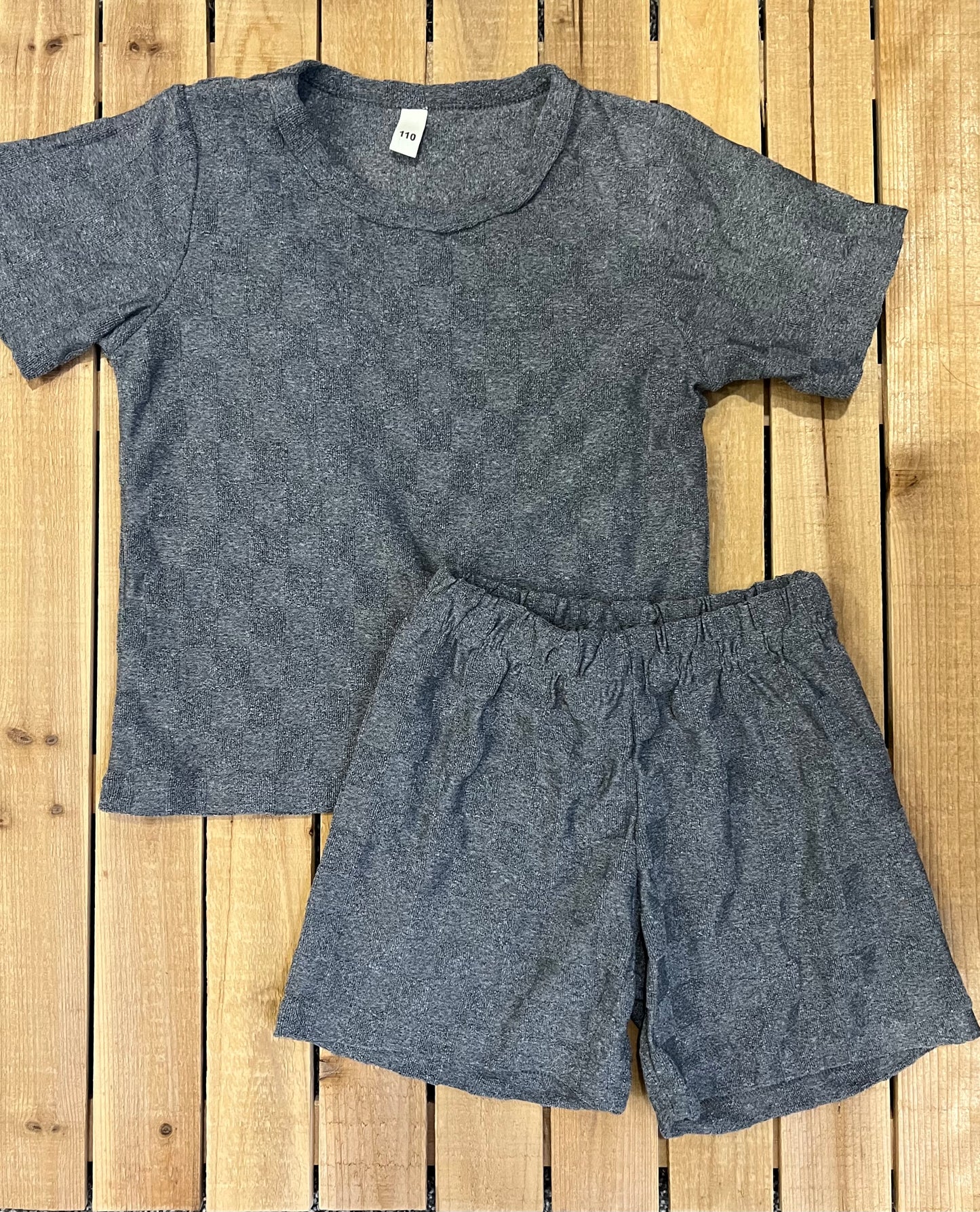3D Checkered Gray Set