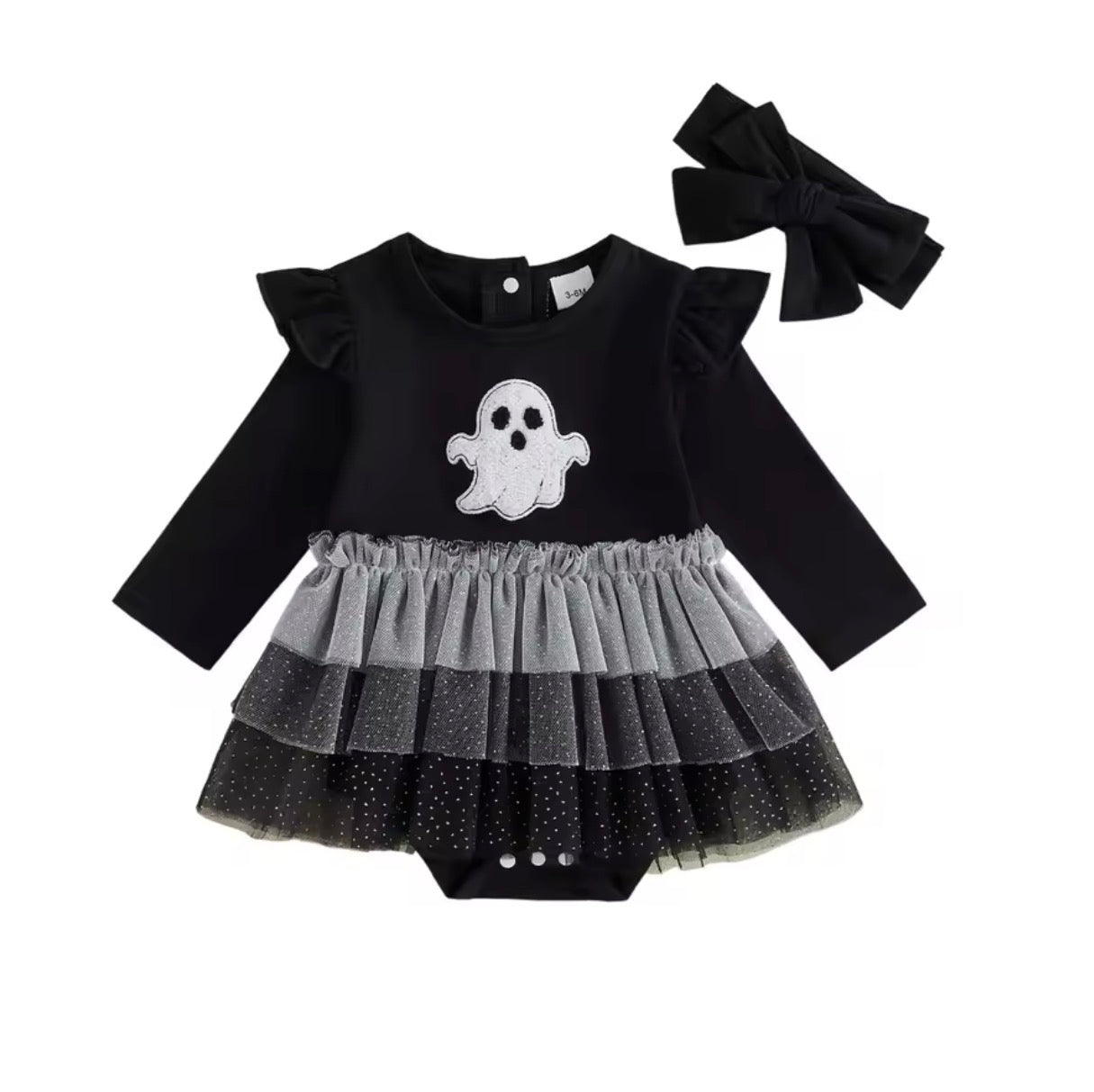 Ghost Tiered Romper Dress