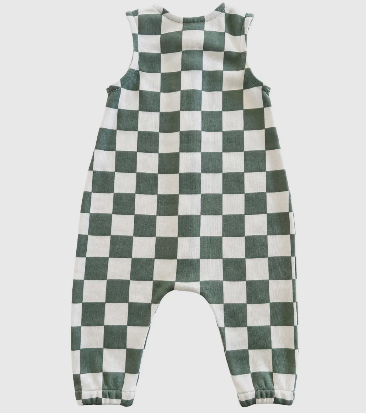 Matcha Milkshake Checkerboard / Organic Bay Jumpsuit