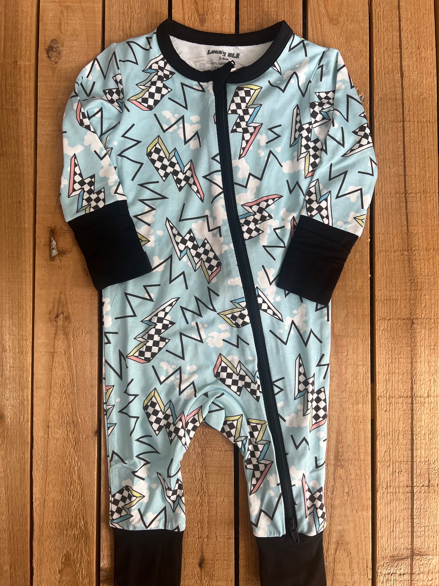 Blue Checkered Lightning Bamboo Sleeper