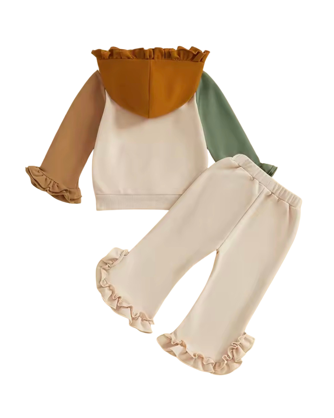 Ruffle Hem Color Block Set