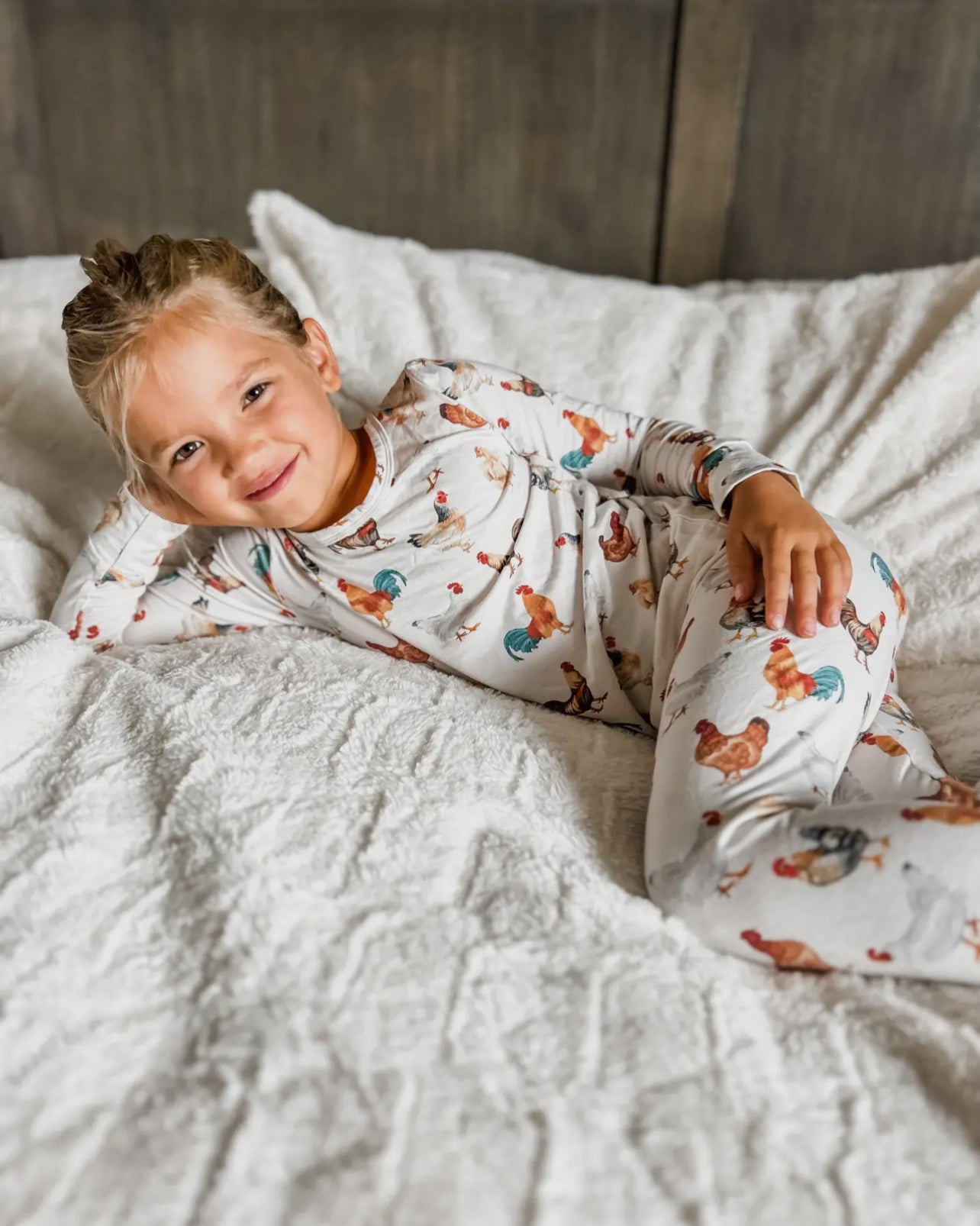 Chicken Print Bamboo Set