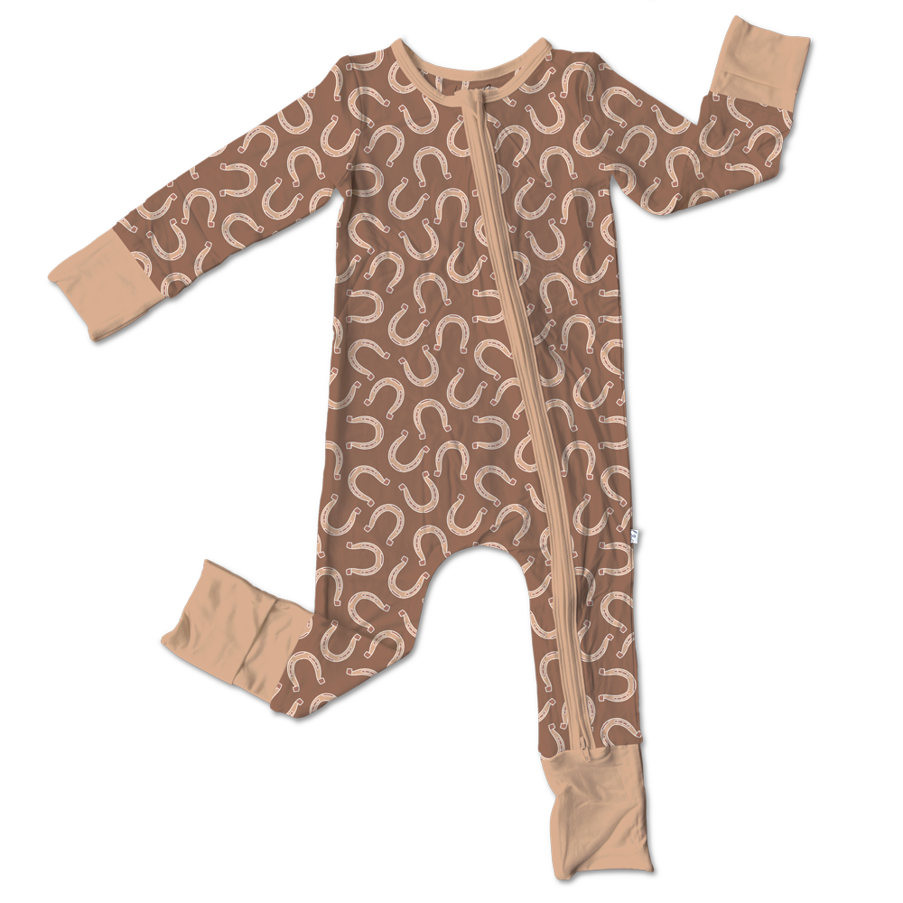 Kaysen Horseshoes Bamboo Convertible Footie (Pre-Order)