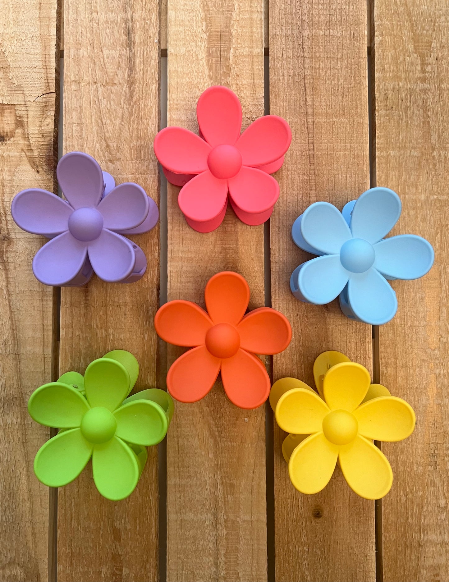 Vibrant Flower Hair Claws