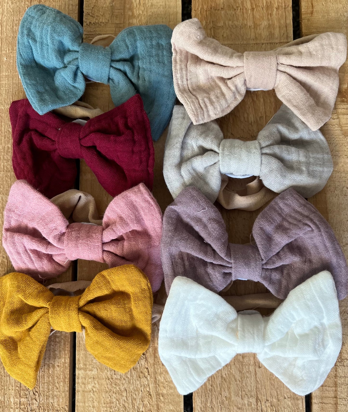 Muslin Bow Headbands