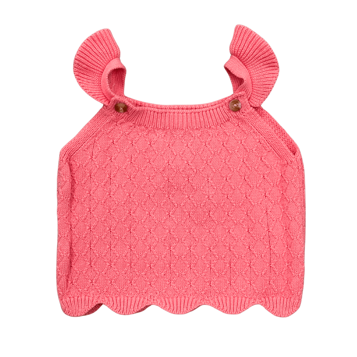 Girls Knit Sweater Tank in Strawberry Ice