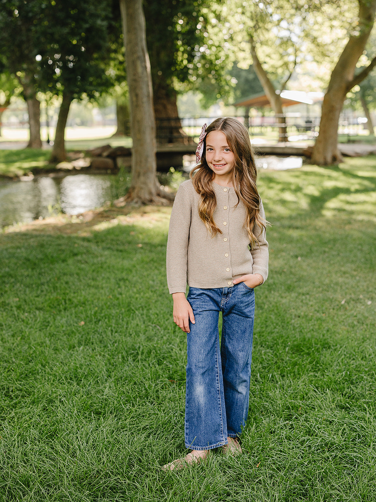 Brown Knit Button Down Cardigan