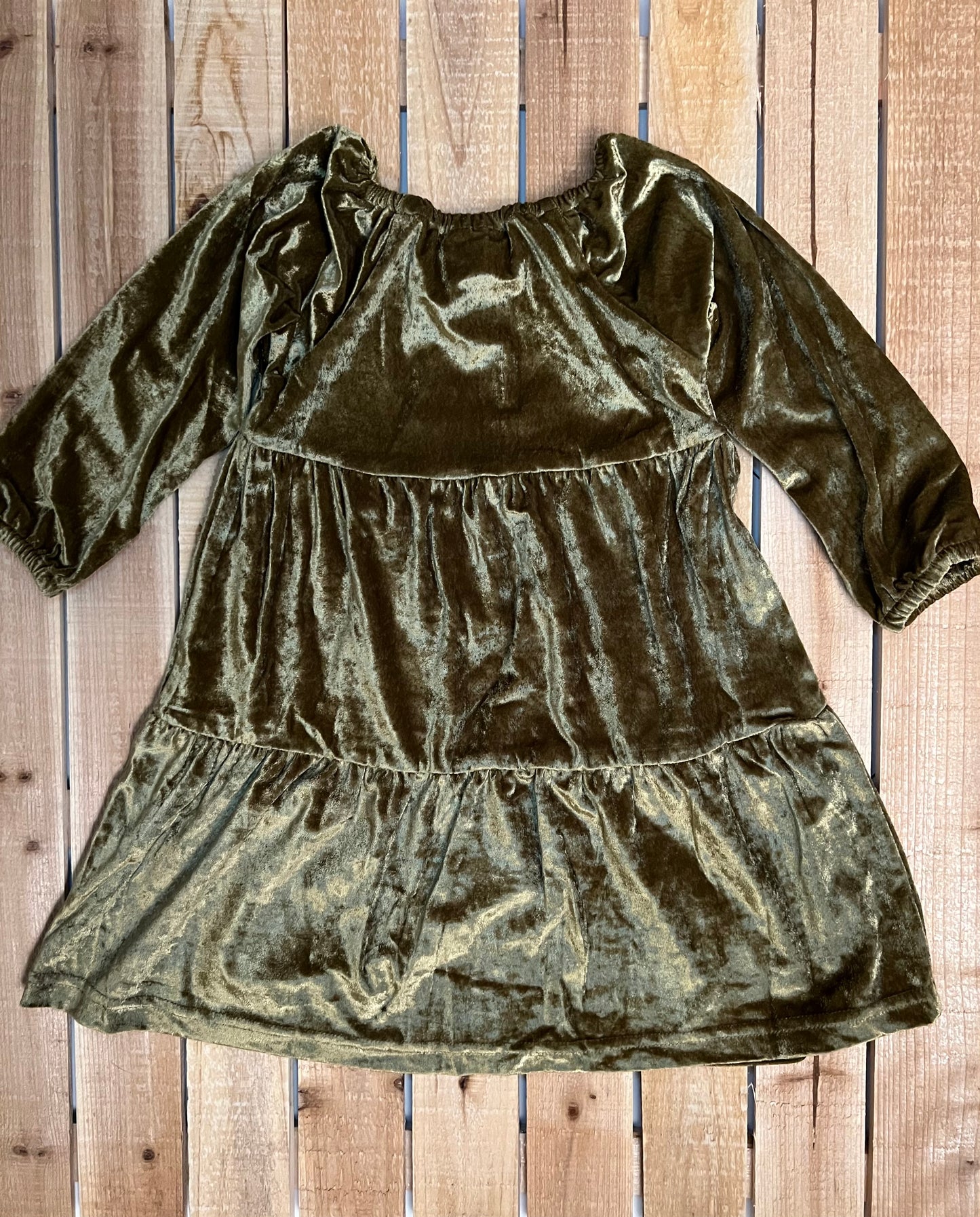 City Mouse Velour Tiered Dress