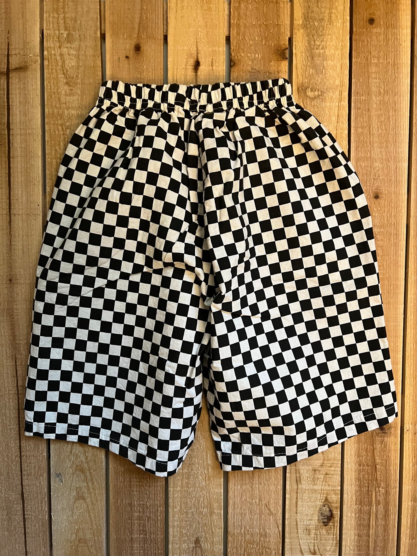Black and White Checkered Shorts