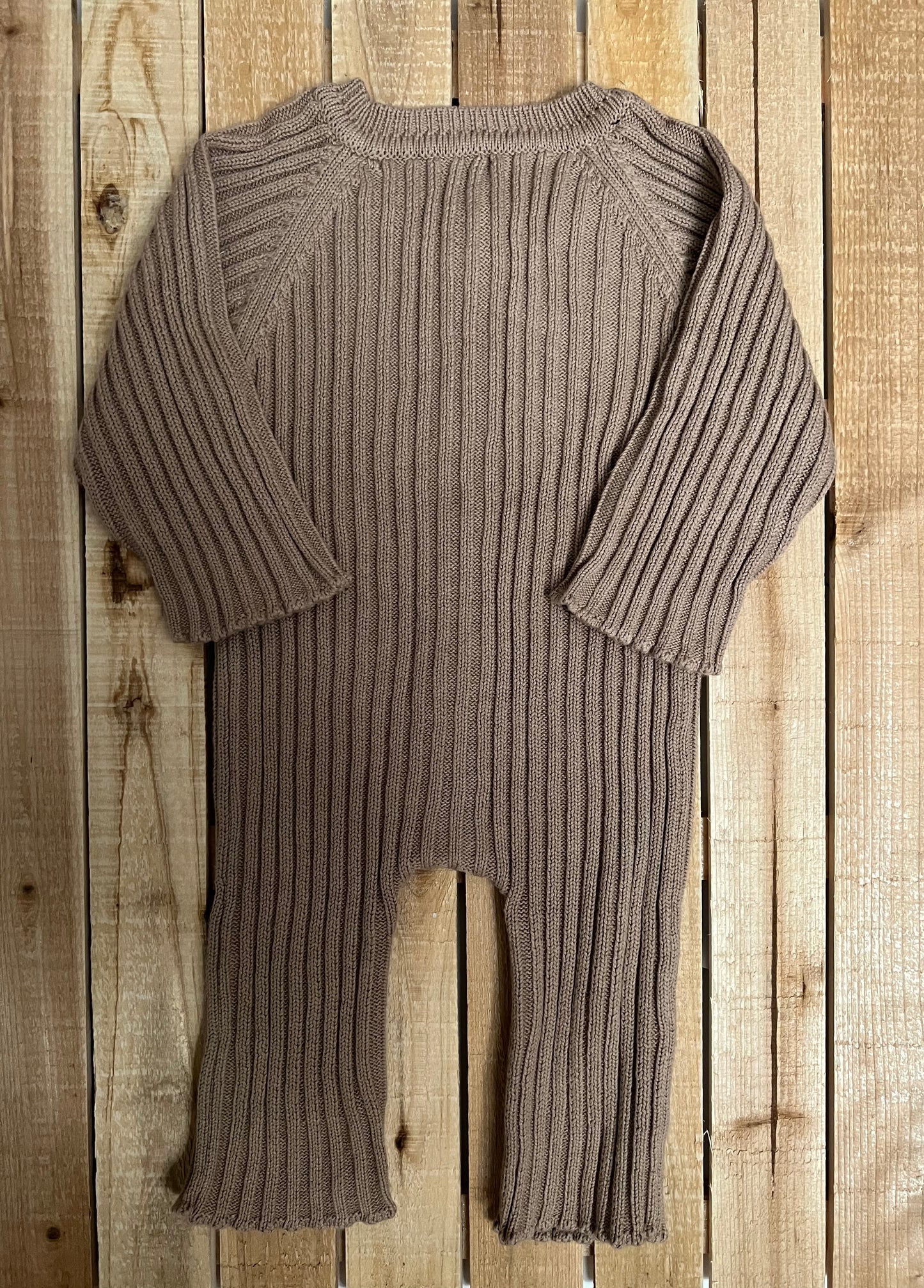 Button Knit Sweater Romper