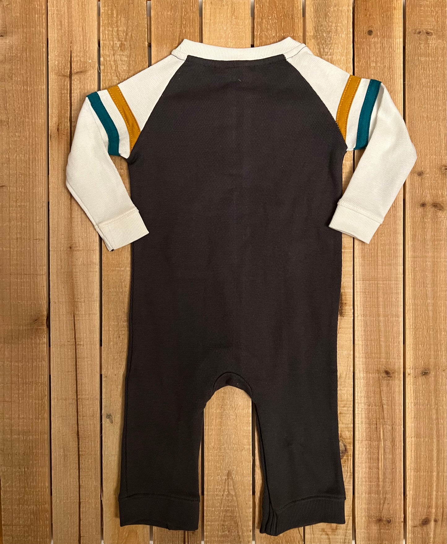 Charcoal Color Block Romper