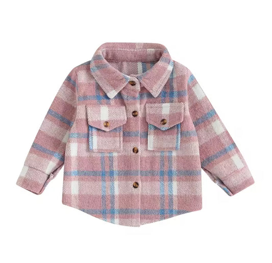Pink Plaid Shacket