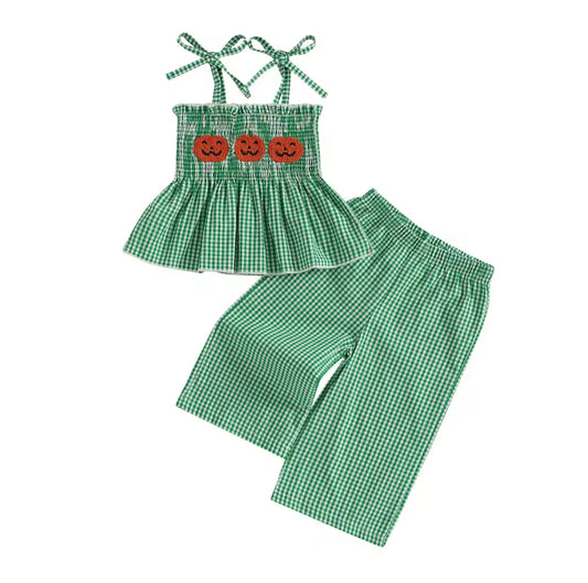 Pumpkin Smocked Set