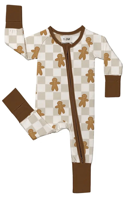 Checkered Gingerbread Bamboo Sleeper