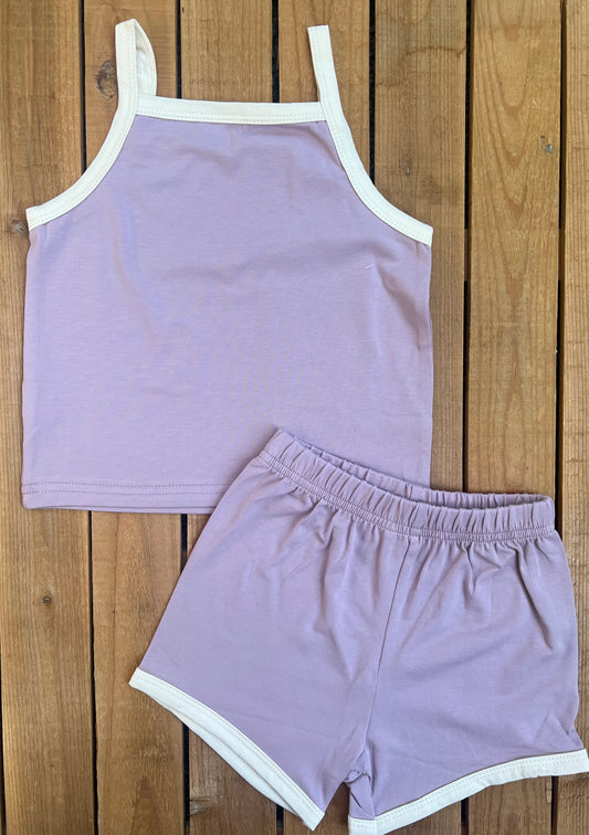 Lavender Tank and Shorts Set