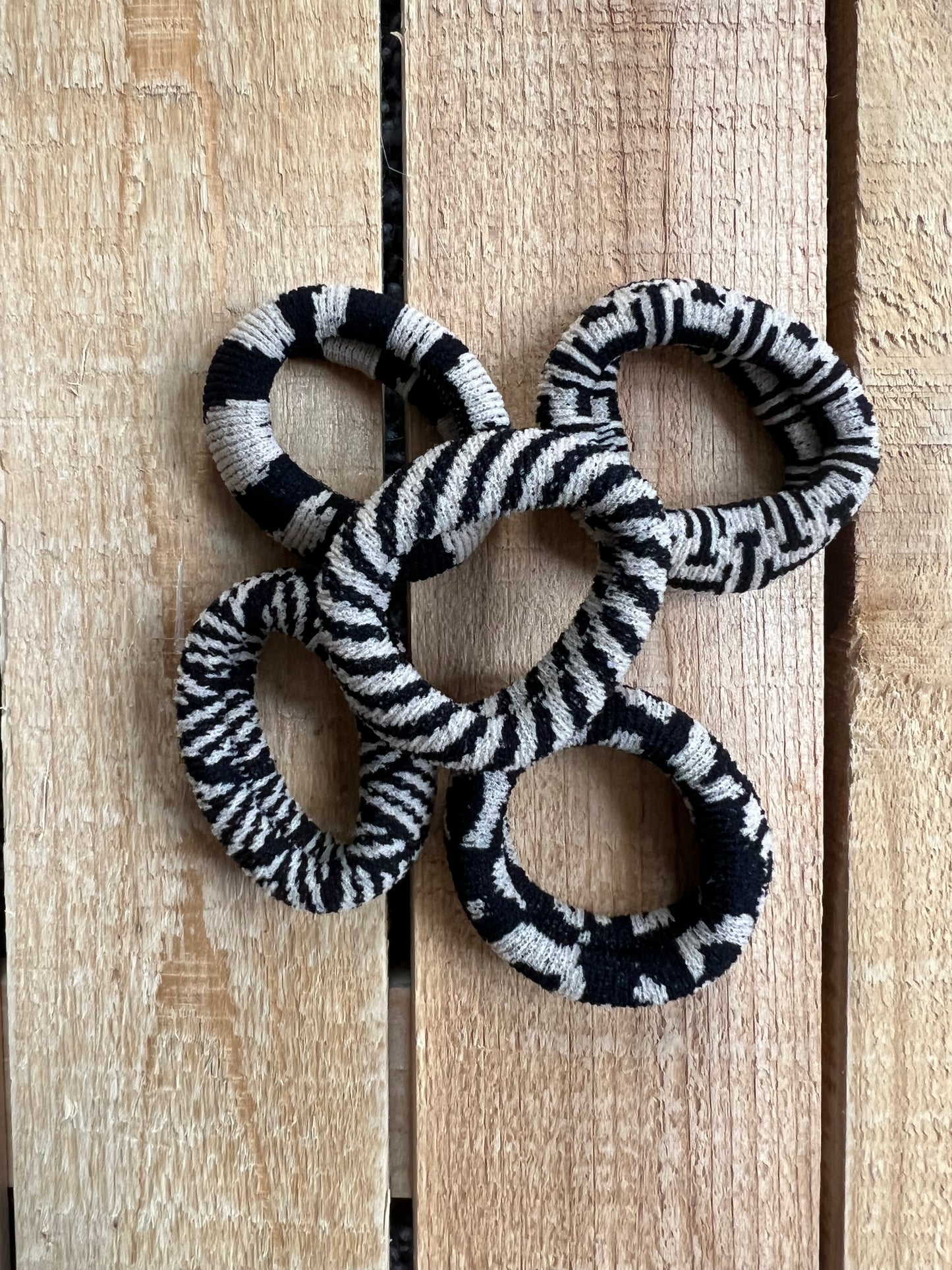 Set of Neutral Print Hair Ties